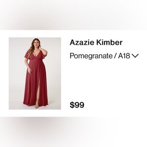 Azazie Kimber Pomegranate A18